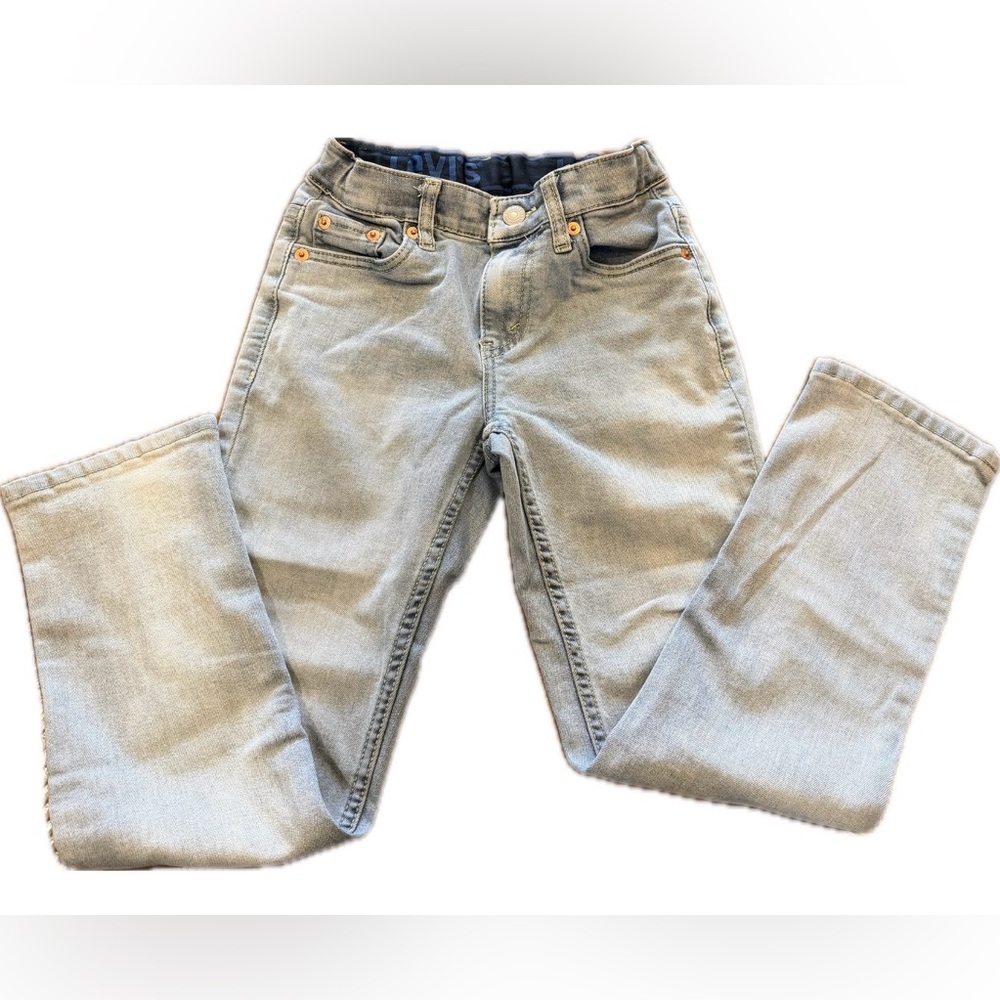 Levi's 502 Boys Sz 8 Reg Sky Blue Slim Straight Jeans - Picture 5 of 8